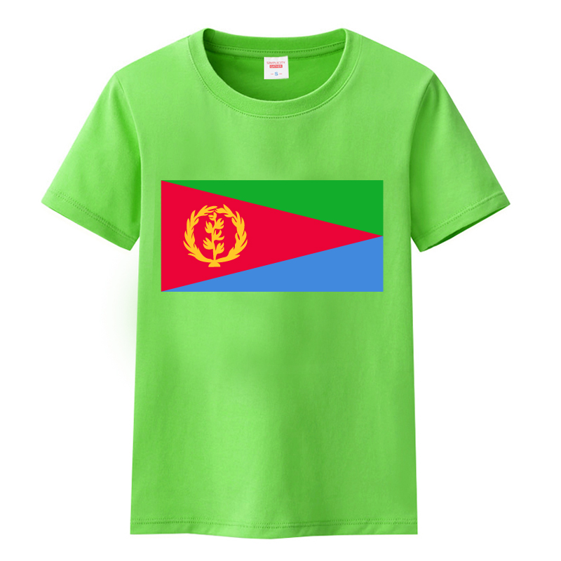 厄立特里亚国旗 短袖t恤男女儿童装班服小学生表演活动文化衫上衣