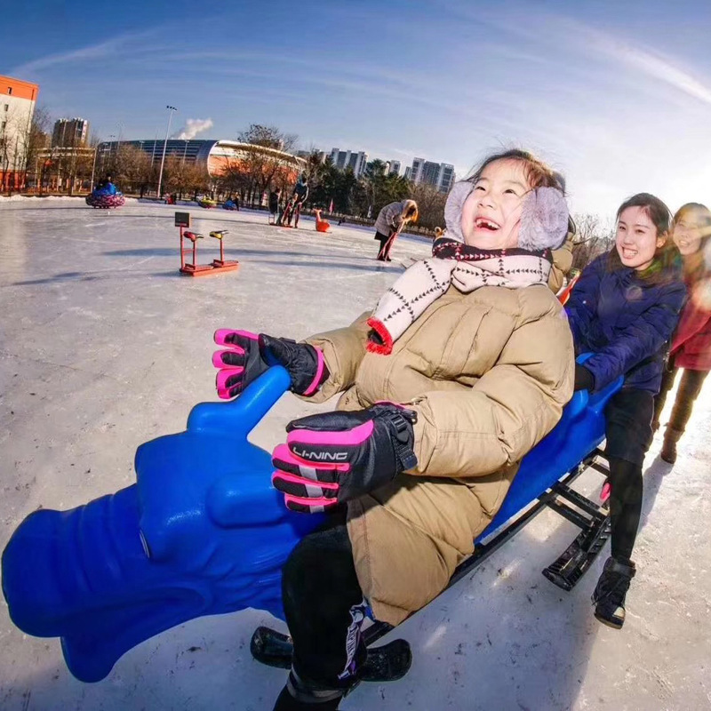 冬季冰上龙舟四人雪地冰雪游乐设备赛冰球滑雪场冰爬犁其他滑雪用