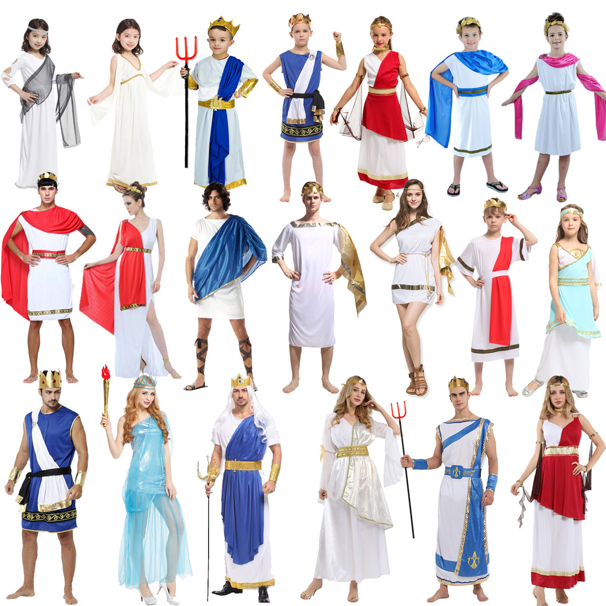 万圣节儿童服装成人男女 希腊神话衣服罗马神话宙斯自由女神女神