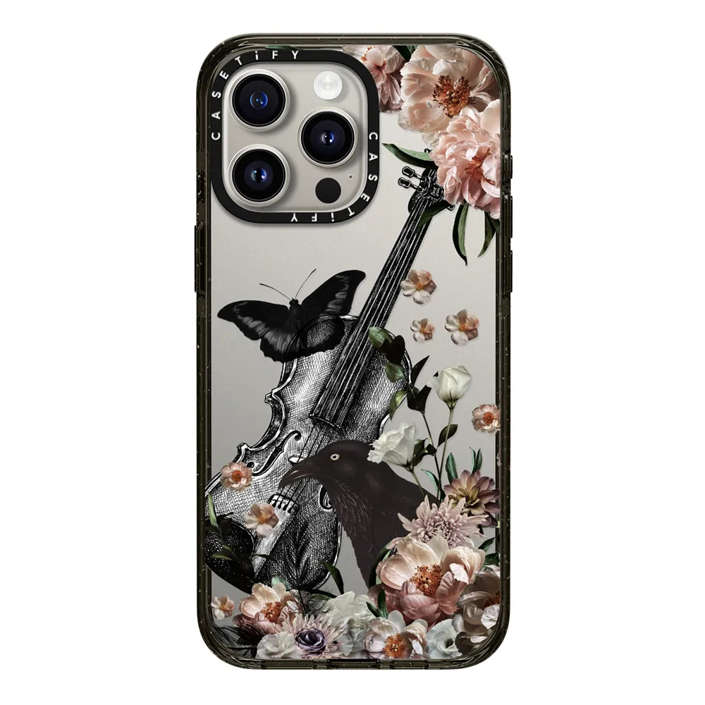 现货CASETiFY黑色星期三适用苹果iPhone15 Pro Max磁吸手机壳14/13/12个性潮流高端轻奢ins风艺术花卉保护套
