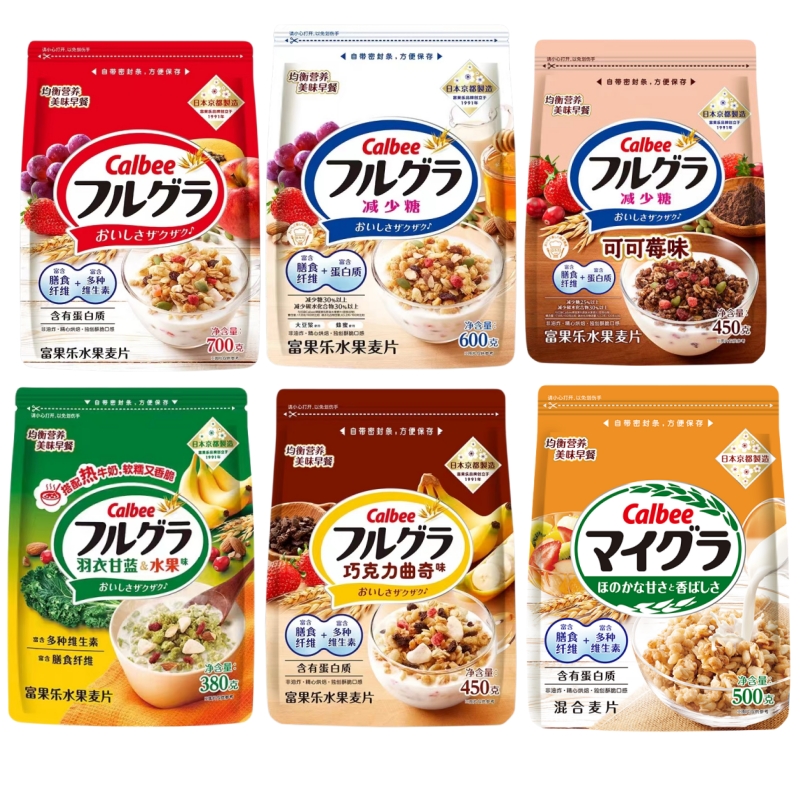 日本进口卡乐比富果乐水果燕麦片袋装即食谷物营养早餐代餐非油炸