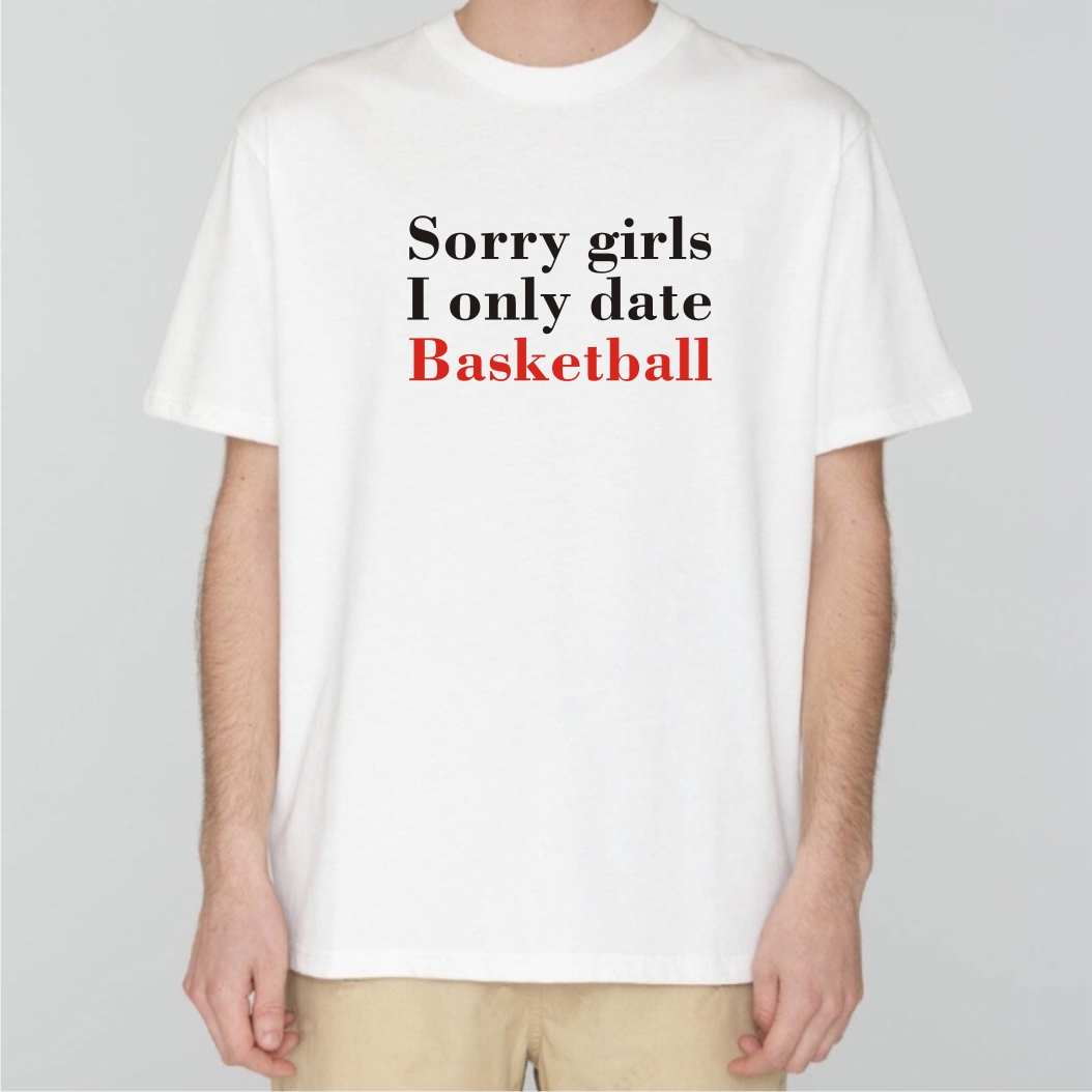 SorrygirlsIonlydate Basketball/Football 男士圆领纯棉短袖T恤