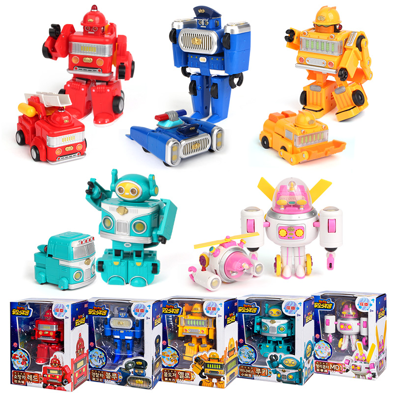 车少年团玩具套装安全土推变形大挖掘儿童黄机器人力工程车宝宝