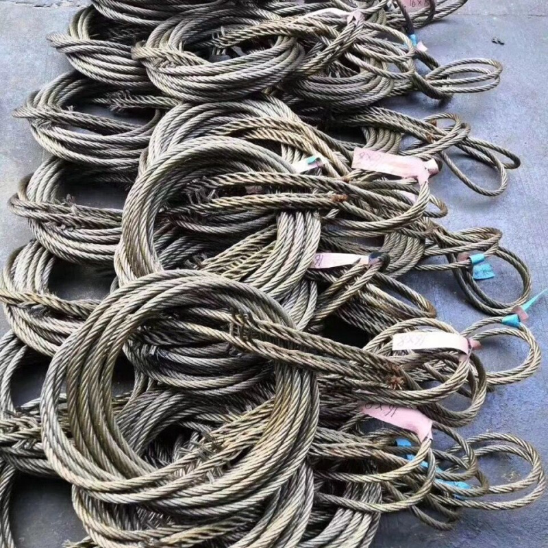 插编钢丝绳起重吊装双扣吊索具编头子起重工具钢丝绳14mm16mm18mC
