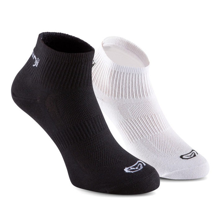 迪卡侬特价包邮跑步袜(3双装)男女短袜透气防臭速干中筒运动袜子