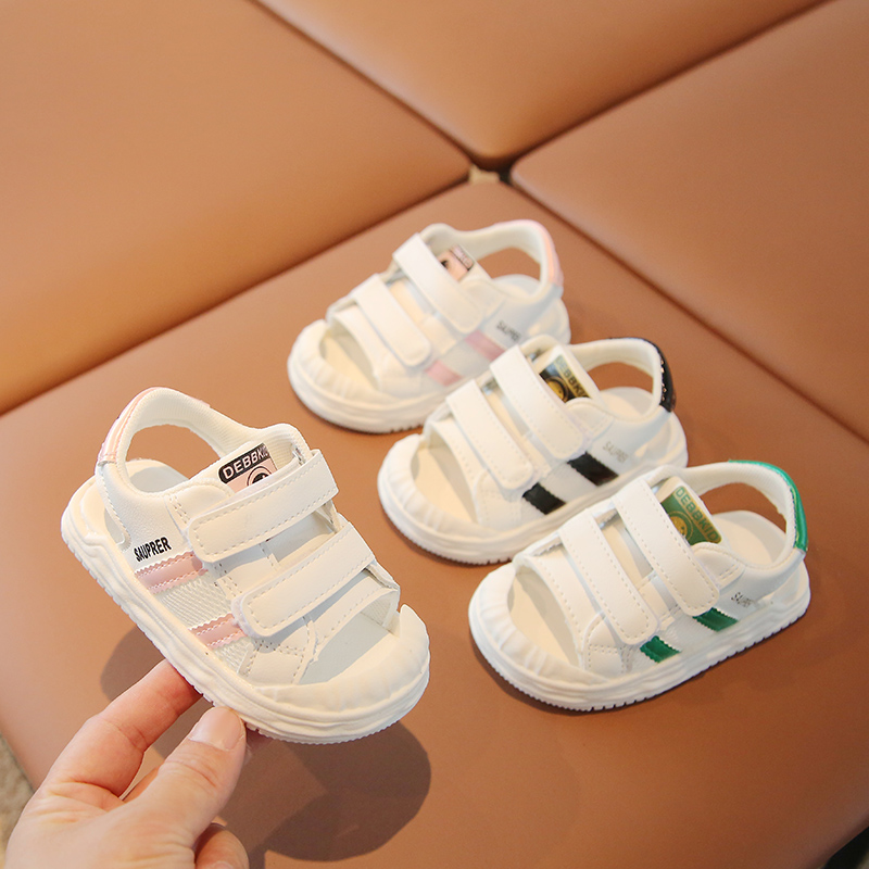 夏季婴儿软底学步鞋卡通女0-2岁小婴童防滑宝宝网面鞋凉鞋透气鞋1