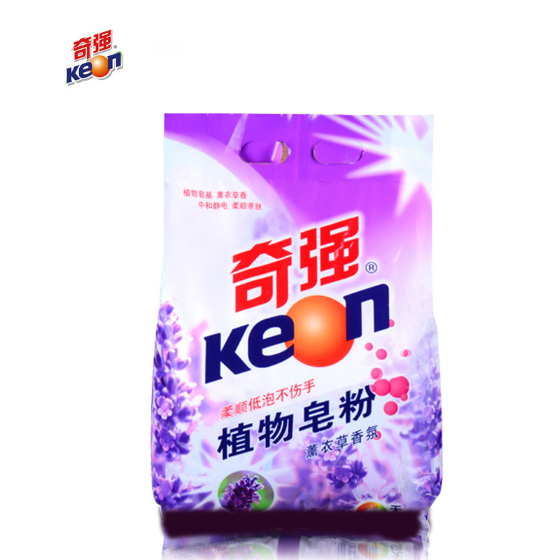 Keon/奇强植物皂粉薰衣草香3.28kg/袋 柔顺低泡皂粉洗衣粉