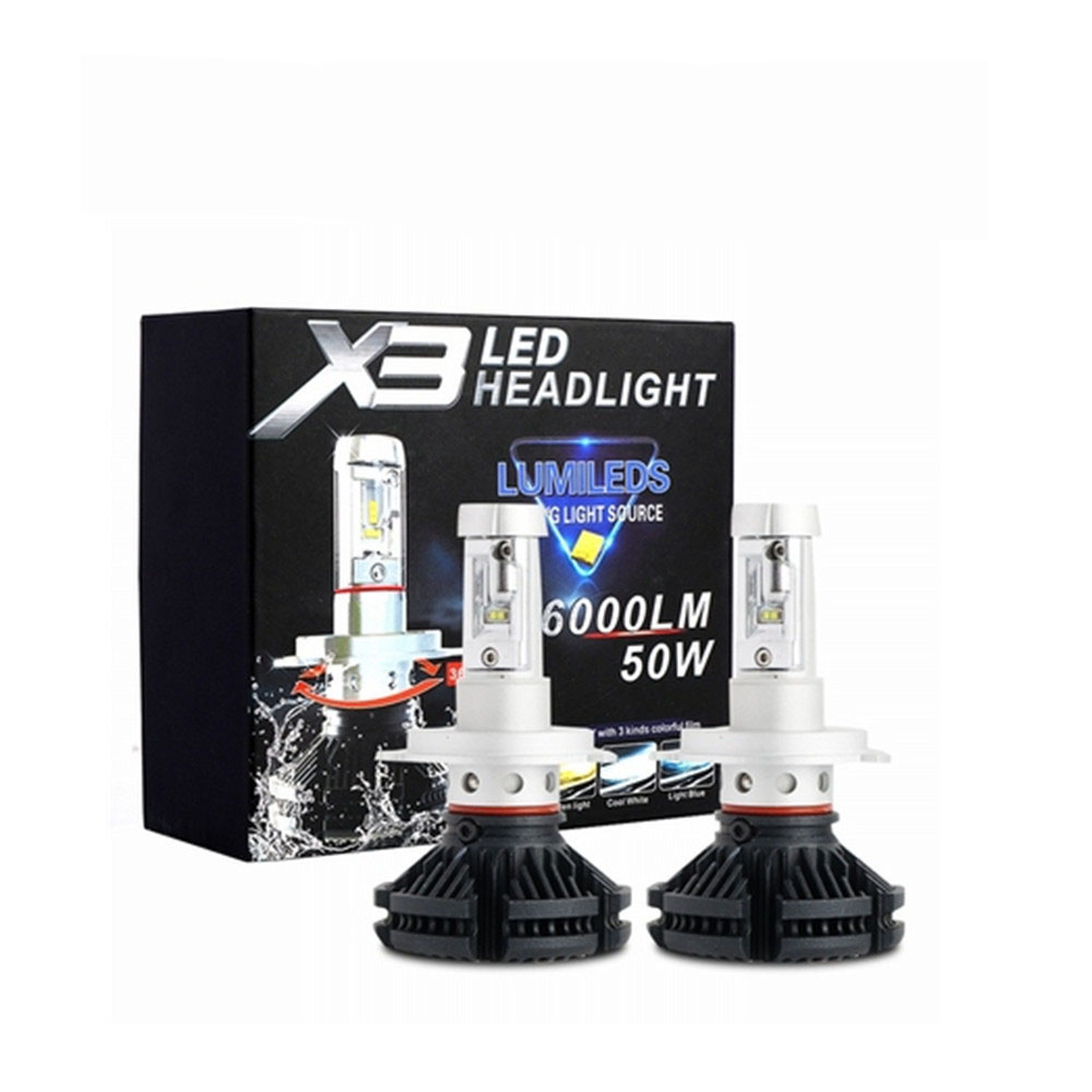 梦之琪汽车前大灯高亮度 X3款LED远近一体化改装防水自动照明灯
