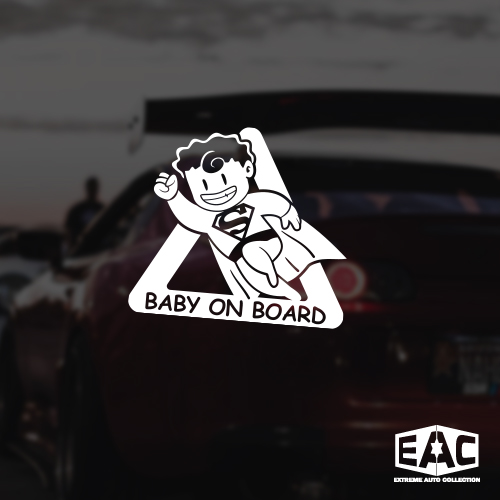 超人宝贝baby on board车贴卡通汽车后窗车贴母婴警示汽车贴纸