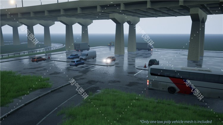 虚幻4UE4素材程序化道路系统简单公路交通立交桥Procedural Road