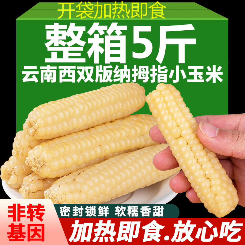 云南西双版纳拇指玉米新鲜加热即食香糯手指玉米儿童母指小玉米