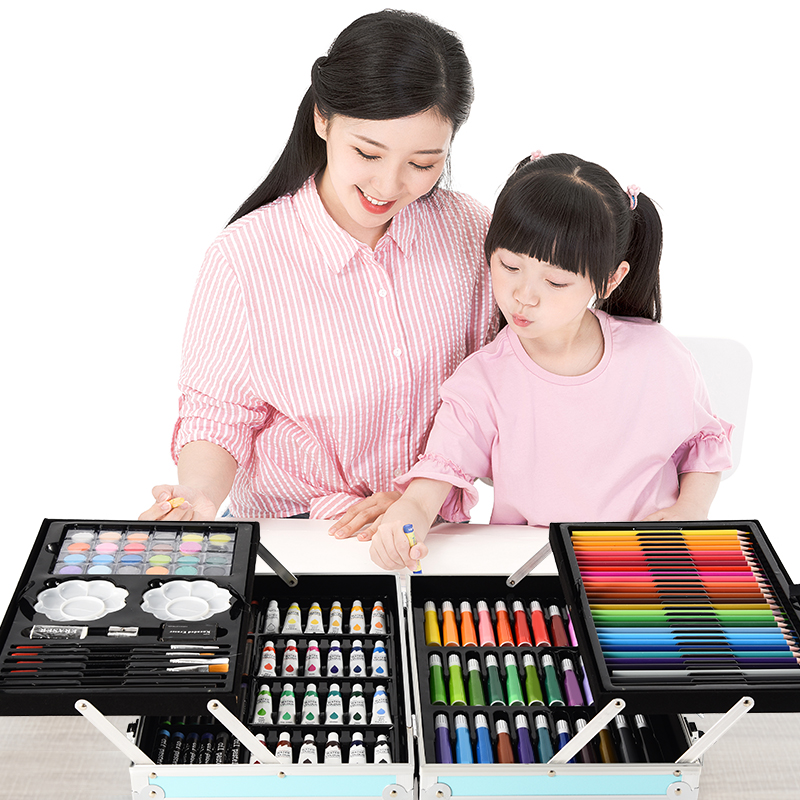 可水洗儿童画笔水彩笔绘画套装学生美术画画工具彩笔礼盒生日礼物