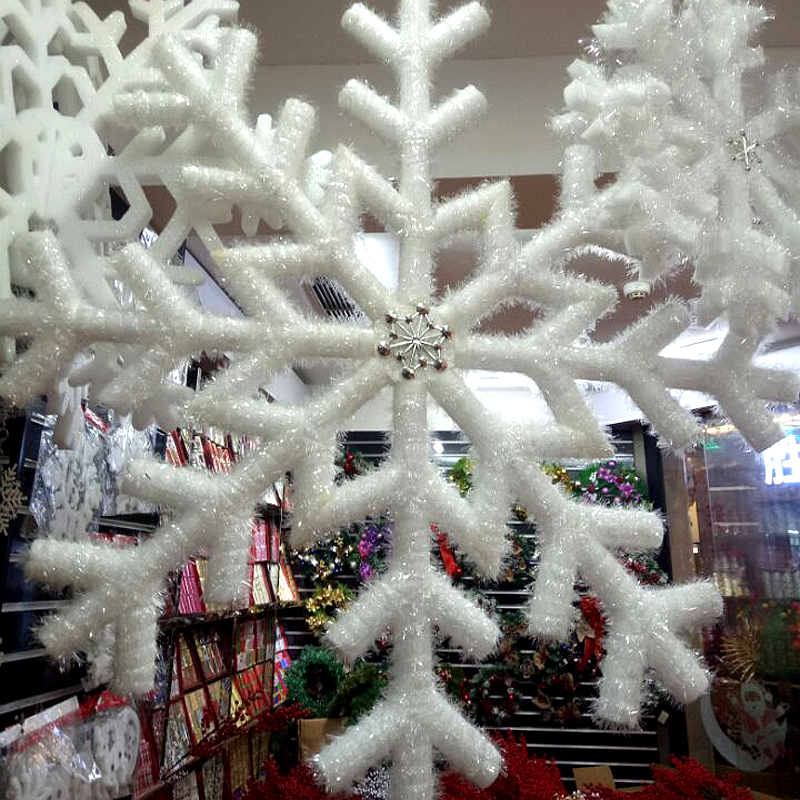 泡沫雪花装饰圣诞雪花片人造雪花立体雪花片雪花挂饰圣诞树假雪花