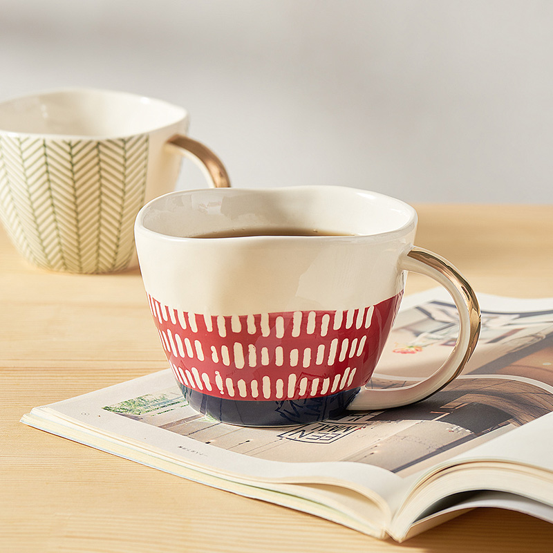 北欧马克杯女咖啡办公室大容量陶瓷设计感高颜值家用早餐喝水杯子
