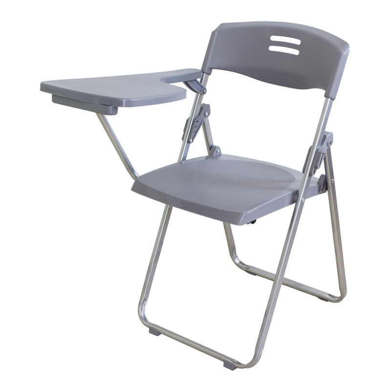 希比希家具加强加厚款培训椅折叠椅带写字板椅会议椅灰色单椅写