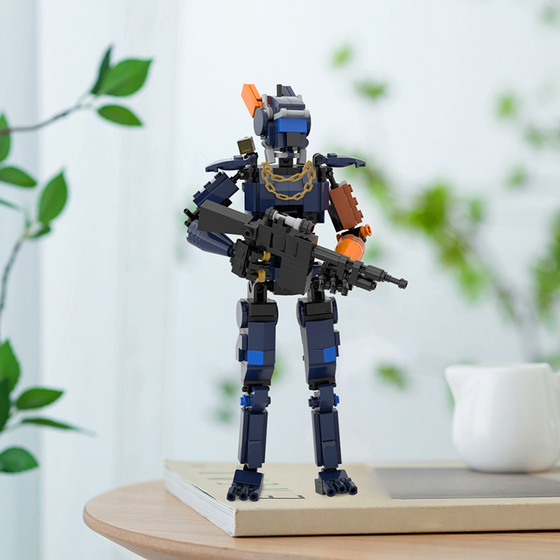 砖友MOC超能查派智能警用机器人机甲模型手办积木儿童益智玩具男