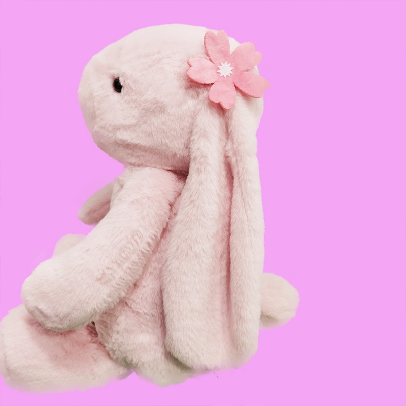 名创生活优品可爱粉色抱抱樱花兔子毛绒公仔玩具长耳兔玩偶布娃娃