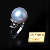 珠宫×法门寺博物馆  藏品级高货南洋白珍珠戒指设计款