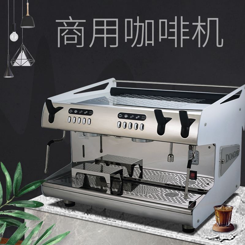 DPC802双头意式咖啡机商用半自动纯铜子母锅炉专业咖啡厅西餐