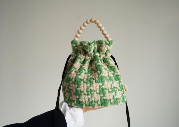 韩国代购 onemorebag  poppy bucket bag小型 抽绳 手提包/随身包