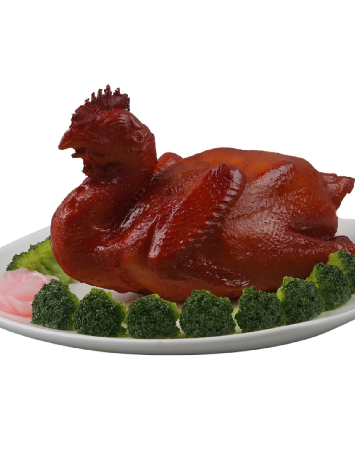 美之灵食品模型 仿真烤鸡模具展示 美食样品假菜烧鸡摆件树脂食i.