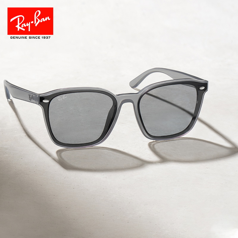 RayBan雷朋太阳镜黑超时尚眼镜出游男女同款偏光方形墨镜0RB4392D