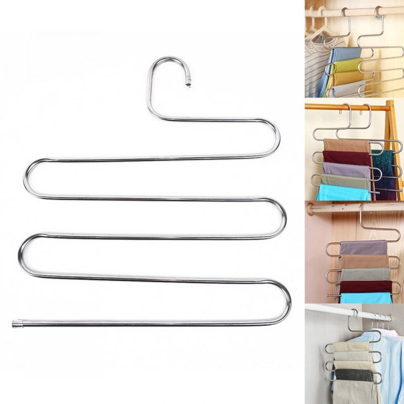 5 Layers Pants Rack Hanger Clothes Organizer Multifunction S