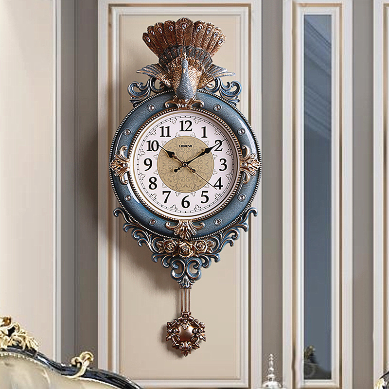 北欧挂钟客厅静音时尚挂墙钟表创意艺术时钟轻奢大气家用美式挂表
