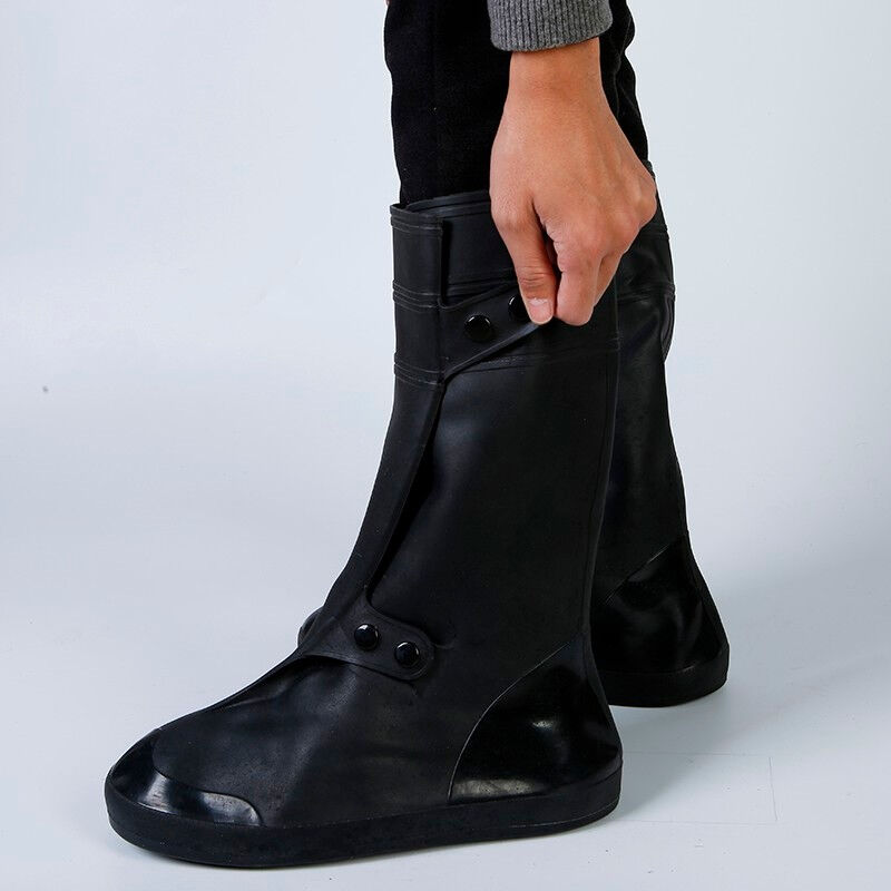 2023蒙福新款防雨鞋套男女防水雨天加厚防滑耐磨底成人雨鞋套黑色