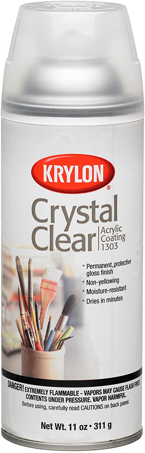 现货Krylon K01303007 Acrylic Spray Paint Crystal Clear in 11