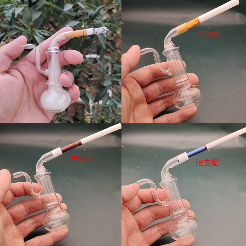 创意水过滤水烟壶男士粗中细通用水烟袋水烟斗便携透明过滤水烟嘴
