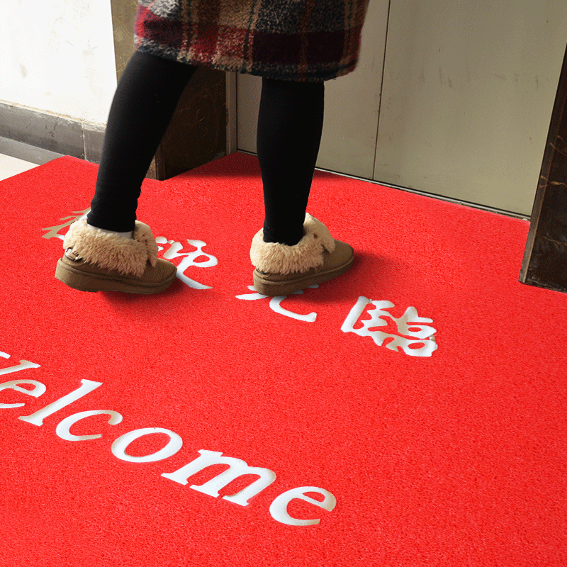 进门迎宾欢迎光临星期电梯内地毯定制广告logo圈丝圈酒店防尘地垫