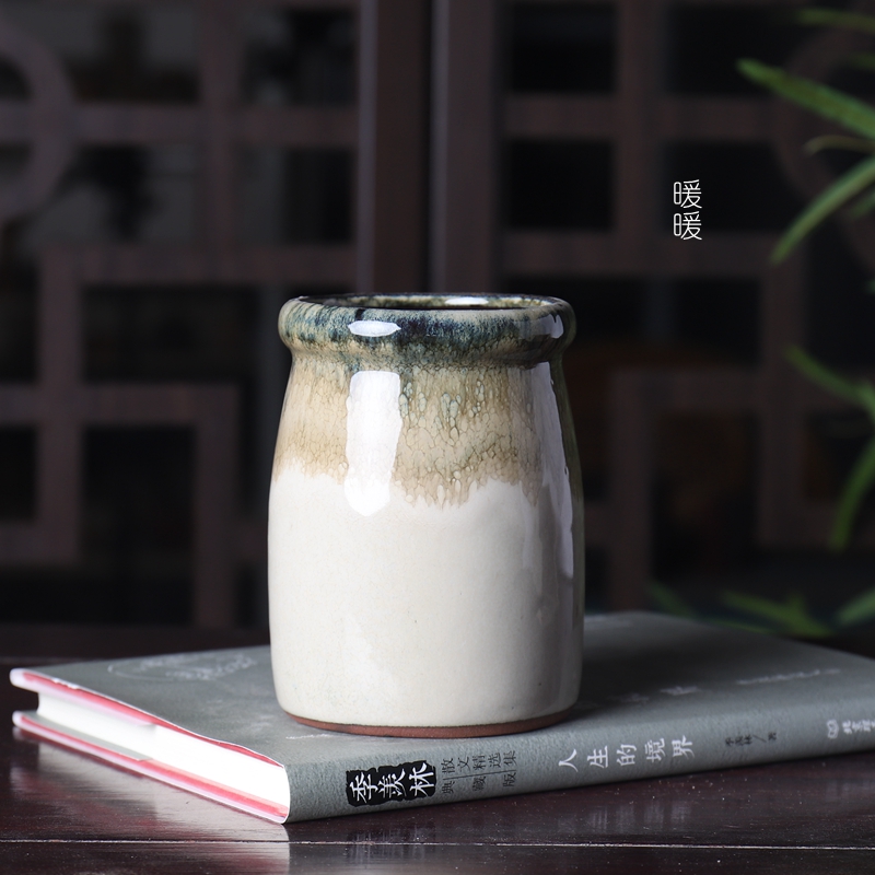 『F482#小奶罐』暖暖花器/釉盆 满36元包邮 陶瓷小花盆