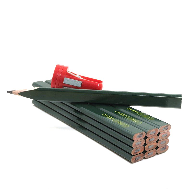 外贸精品木工铅笔高硬度HARD硬铅芯划线适合水泥硬质表面标记包邮