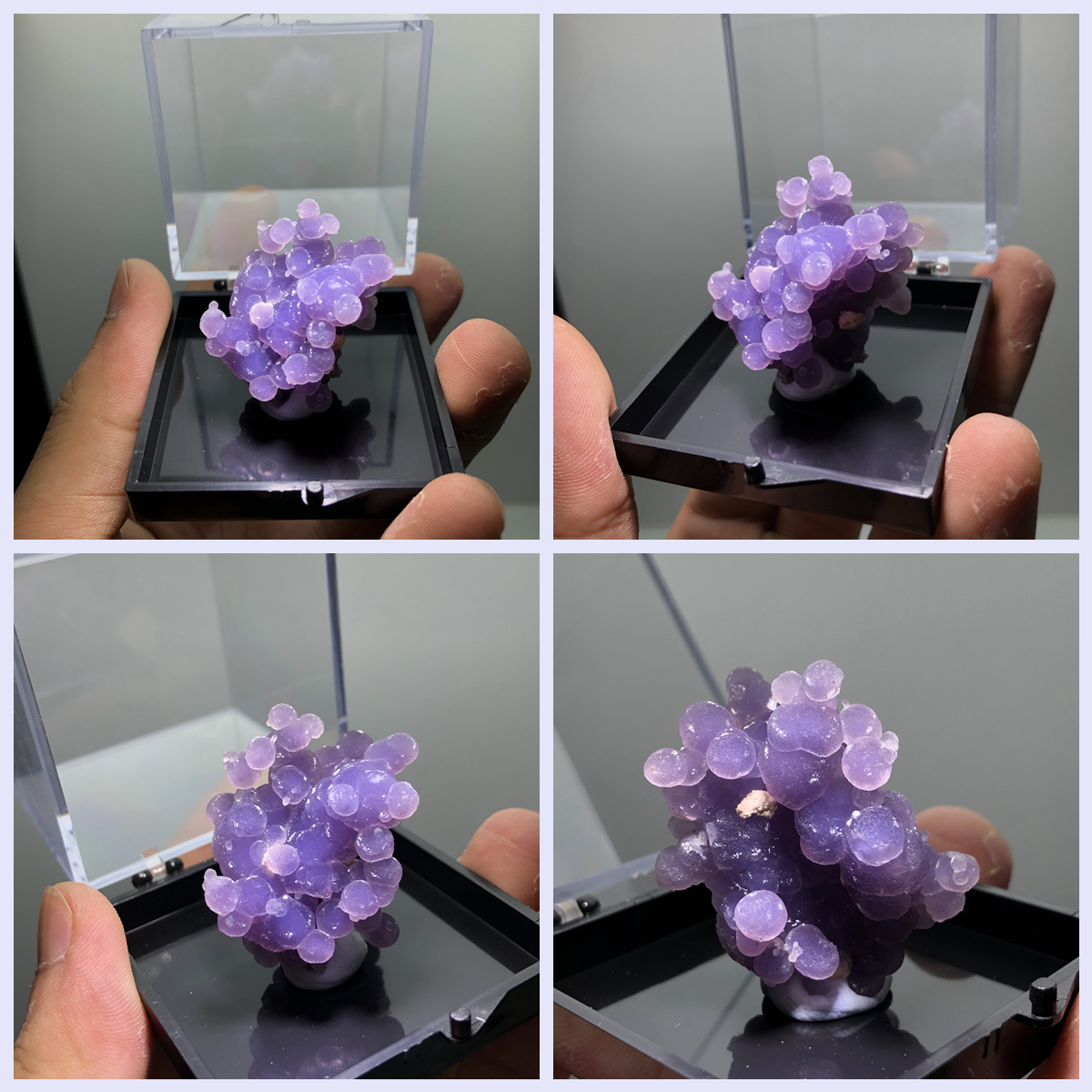 世外臻藏 印尼 玛瑙水晶 紫色葡萄玛瑙 diy手工饰品原石 紫色玛瑙