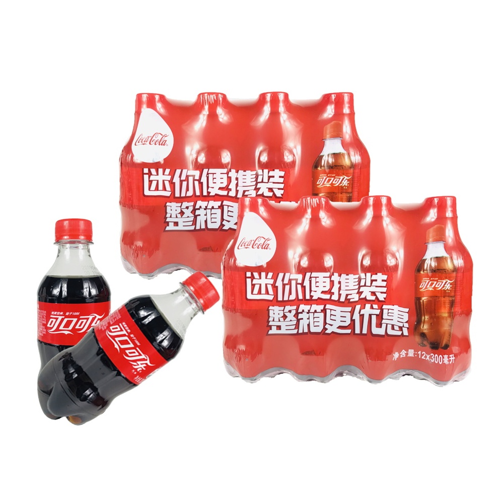 新包装迷你可口可乐英雄联盟联名款300ml*24瓶可乐饮料碳酸饮料