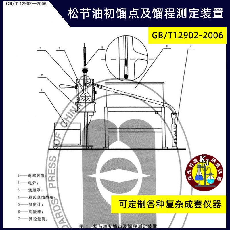 速发GB/T 12902-2006 松节油初馏点及馏程测定装置 玻璃成套装置