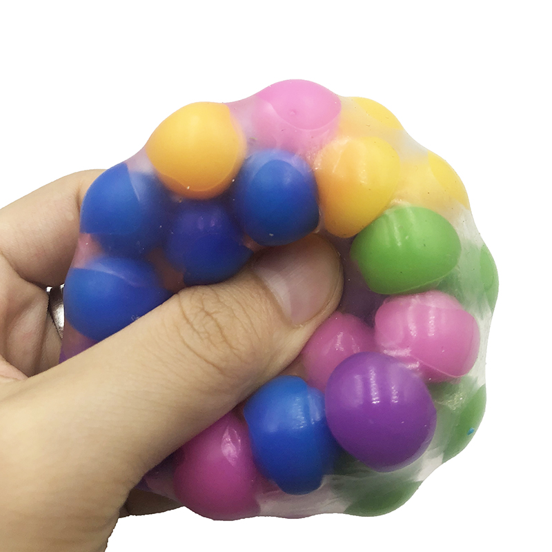 Squeeze Ball Toy DNA Colorful Beads Relieve Stress Hand