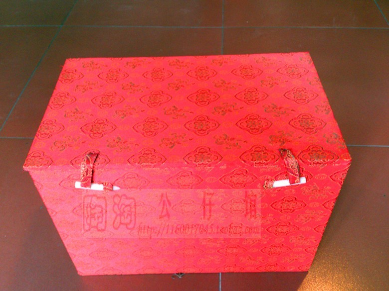 石湾公仔陶瓷专用木质礼盒适用陶瓷公仔花瓶存放锦盒礼盒包装促销