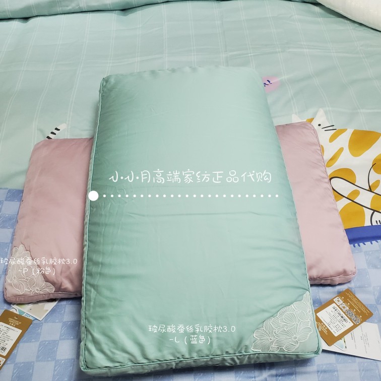 品牌家纺 专柜正品女神美容养颜抗菌枕芯 玻尿酸蚕丝乳胶枕3.0