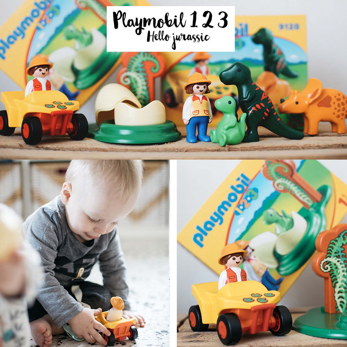 123岁婴儿低龄玩具playmobil摩比世界恐龙动物公交车消防车警察