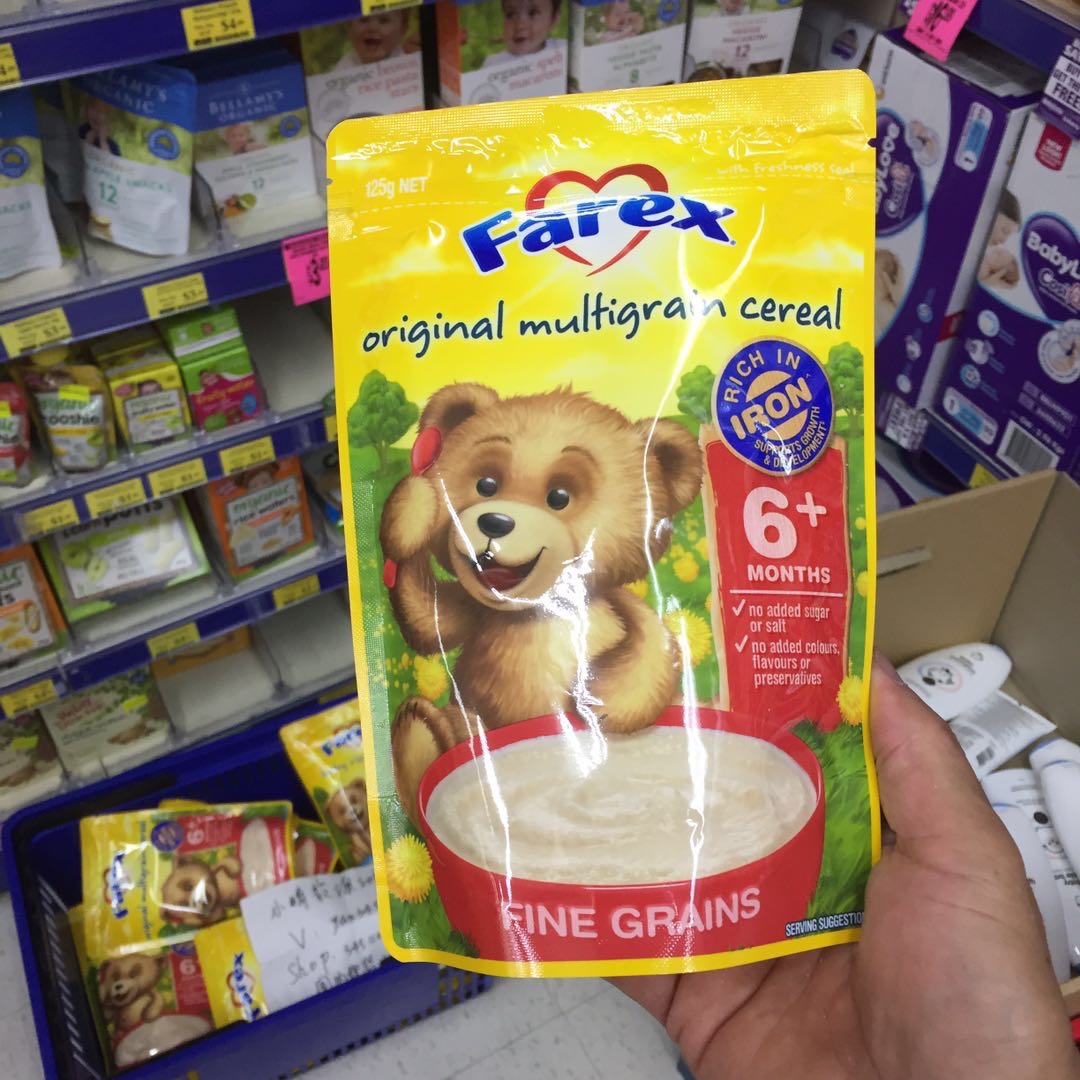现货澳洲Farex原味婴儿米粉米糊4+6+9+高铁无糖燕麦谷物宝宝辅食