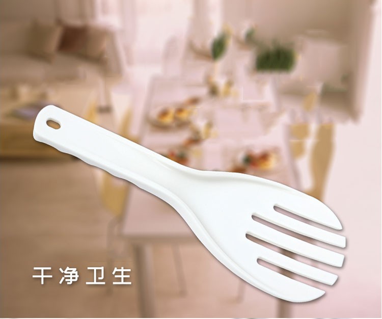 加厚特大饭勺韩式饭堂店餐厅馆商用五指形塑料不粘松饭叉铲盛饭勺