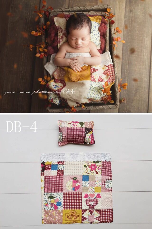 新生儿摄影道具宝宝婴儿满月照拍摄拍照道具垫布枕头小毯子
