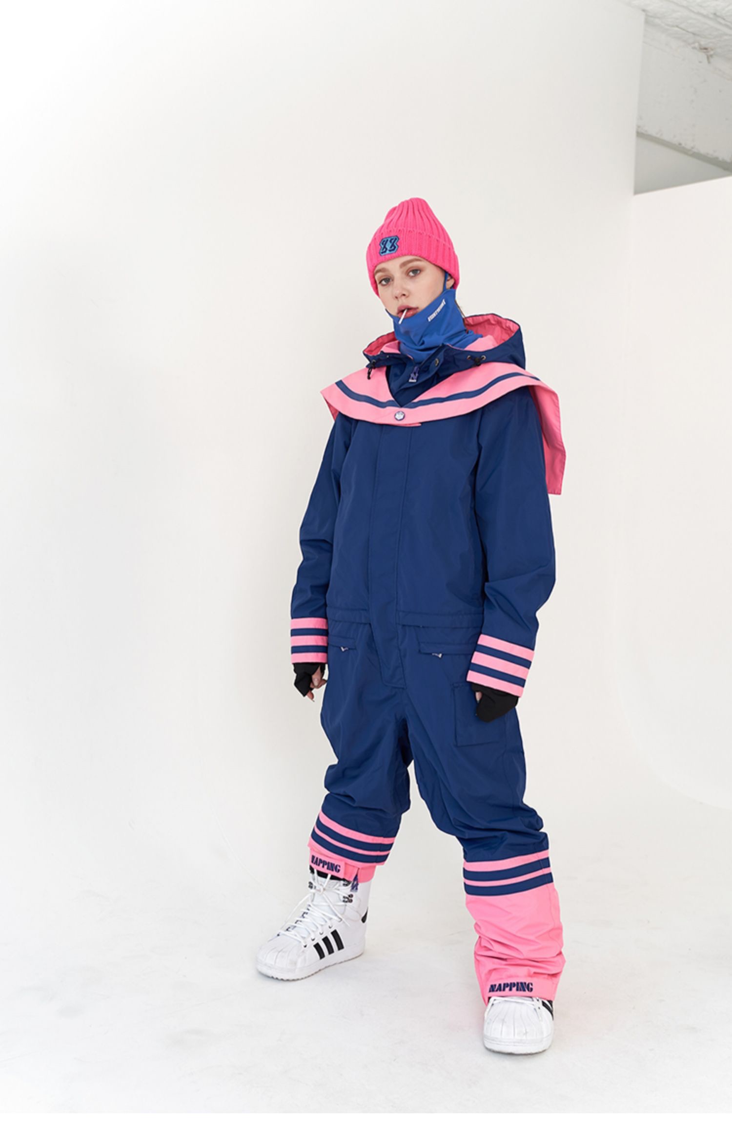 鞍山极速NAPPING88韩国连体滑雪服工装服单双板男女款防水滑雪衣