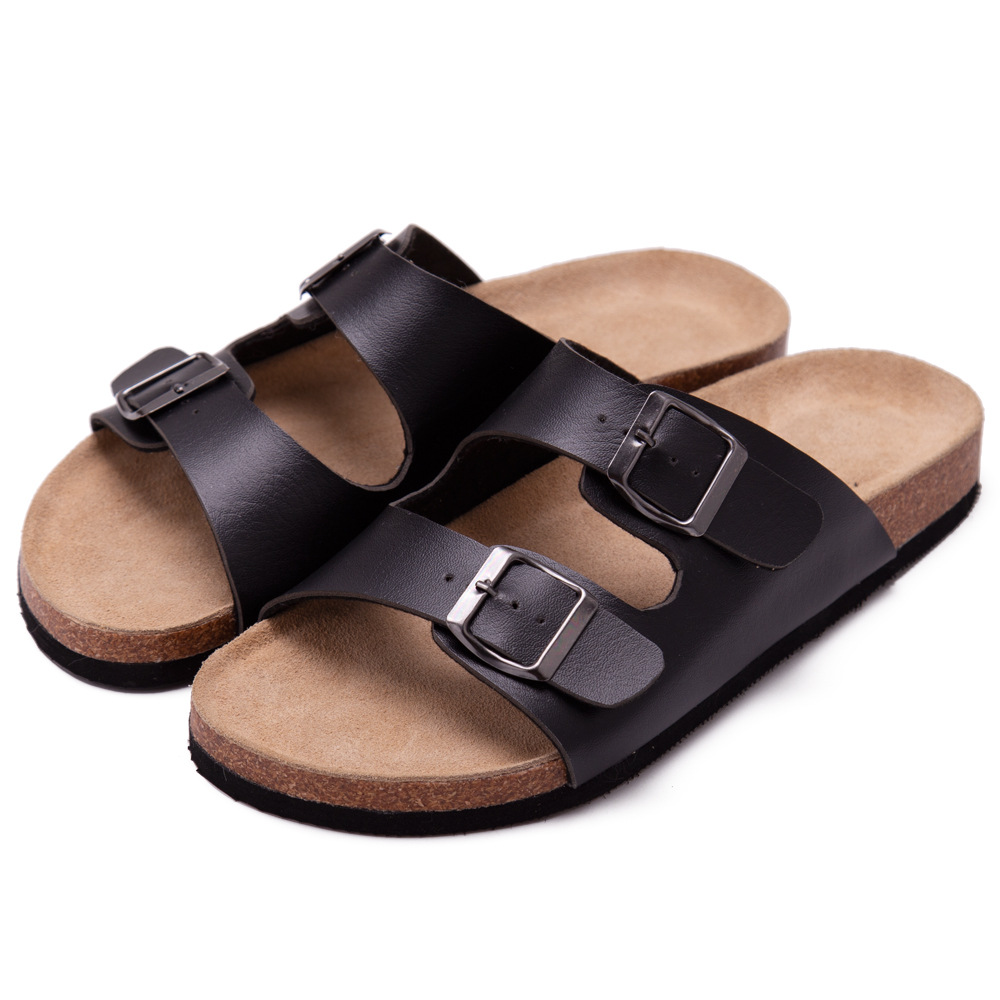 Men Fashion Cork Slippers Slides Beach Sandals Mans Male拖鞋