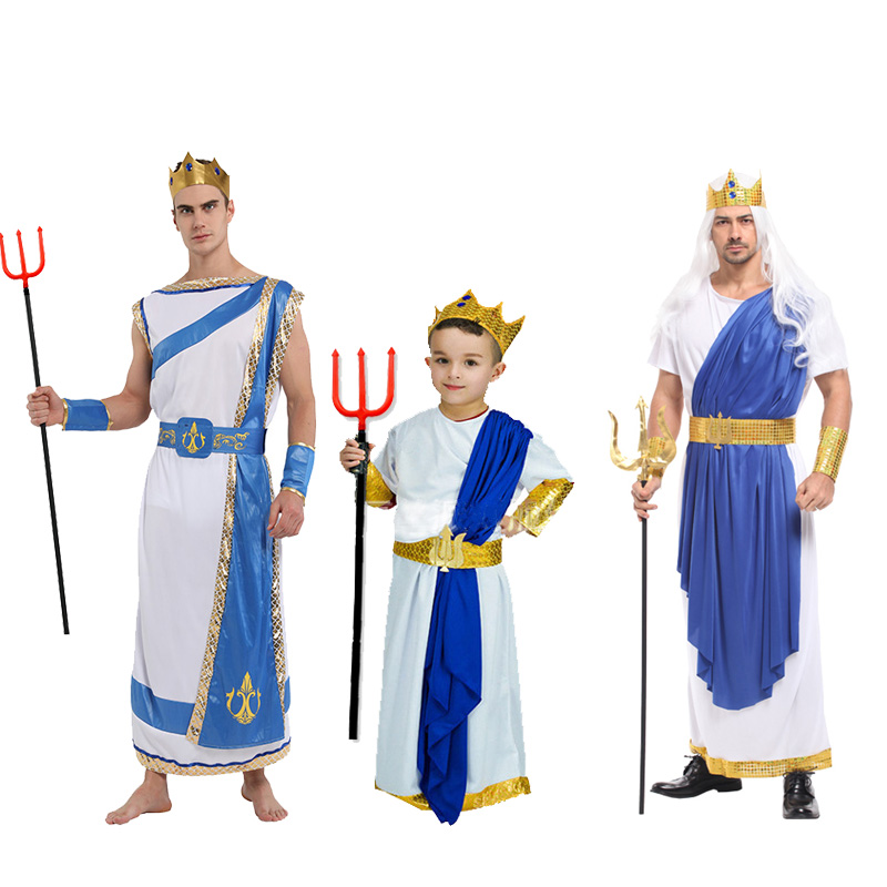 万圣节儿童服装 cosplay希腊神话海神波塞冬衣服诸神之战海王宙斯