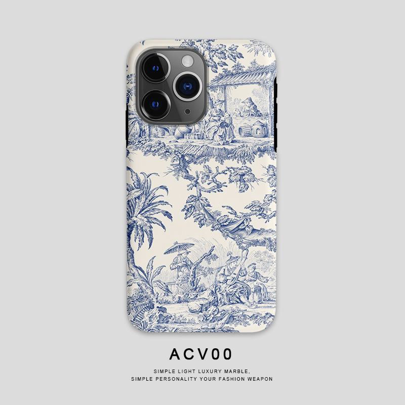 Acvoo法式壁画艺术15古典iPhone11适用于14双层13全包XR手机壳12