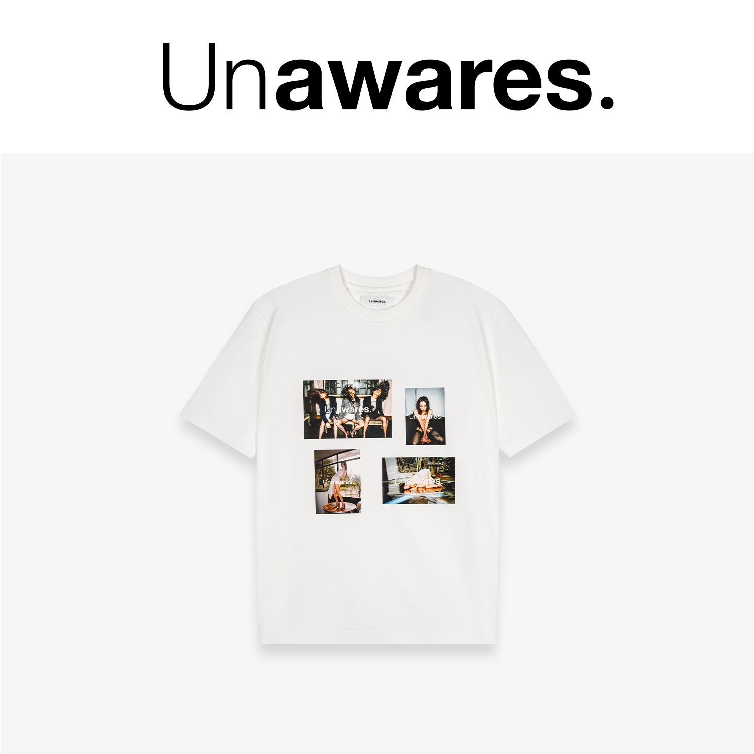 Unawares 胶囊系列 写真直喷印花短袖T恤 门店同款