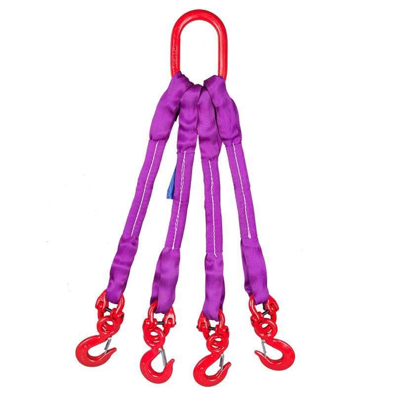 推荐。包邮成套起重吊装工具柔性吊装带尼龙绳行车吊车组合索具吊